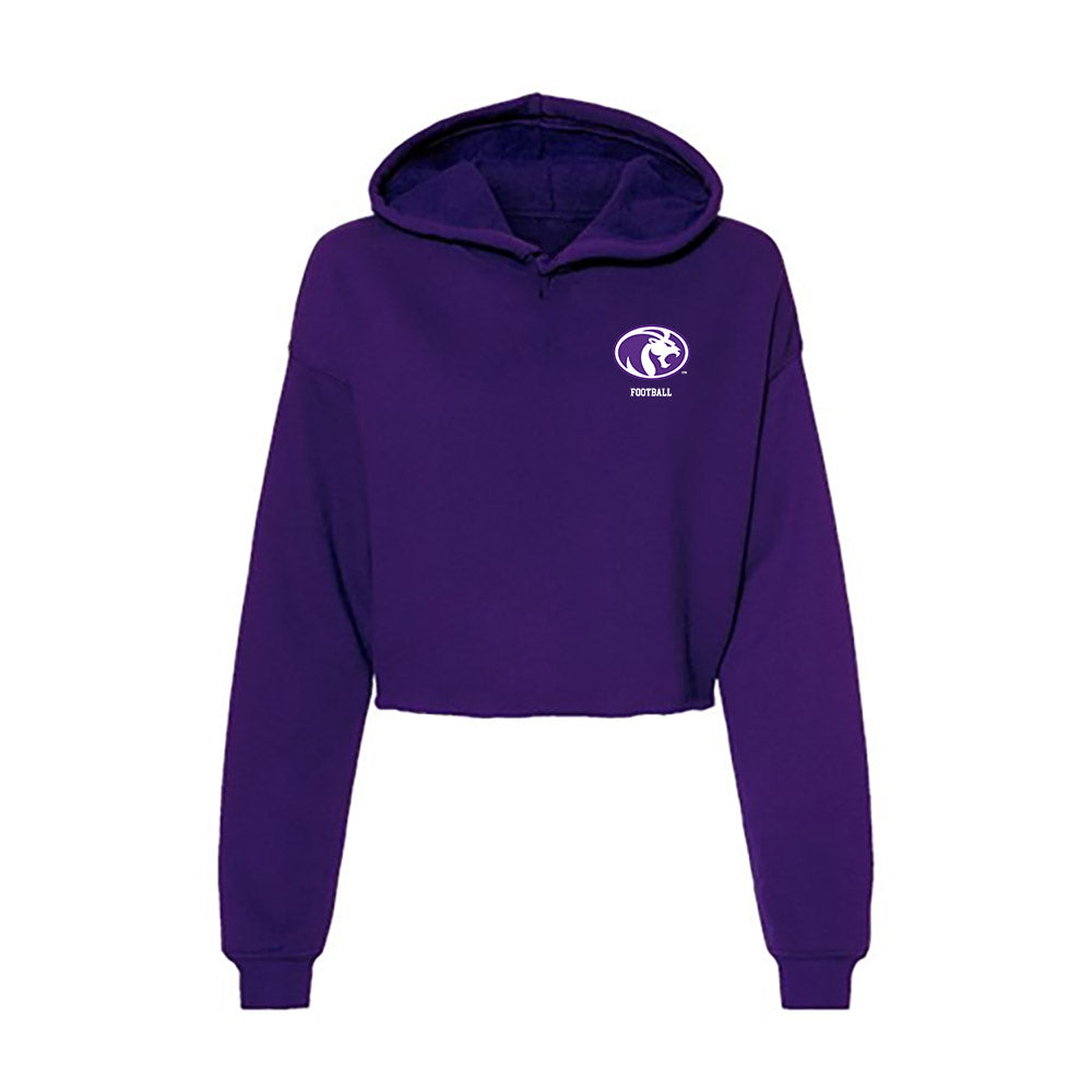 North Alabama - NCAA Football : John Austin Wood - Women's Crop Fleece Hooded Sweatshirt-0