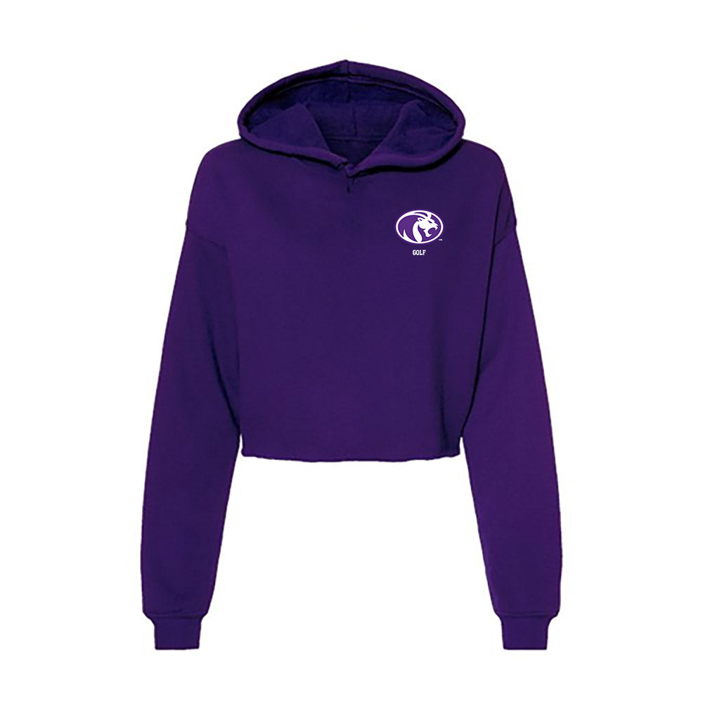 North Alabama - NCAA Women's Golf : Kerigan Klauber - Women's Crop Fleece Hoodie-0