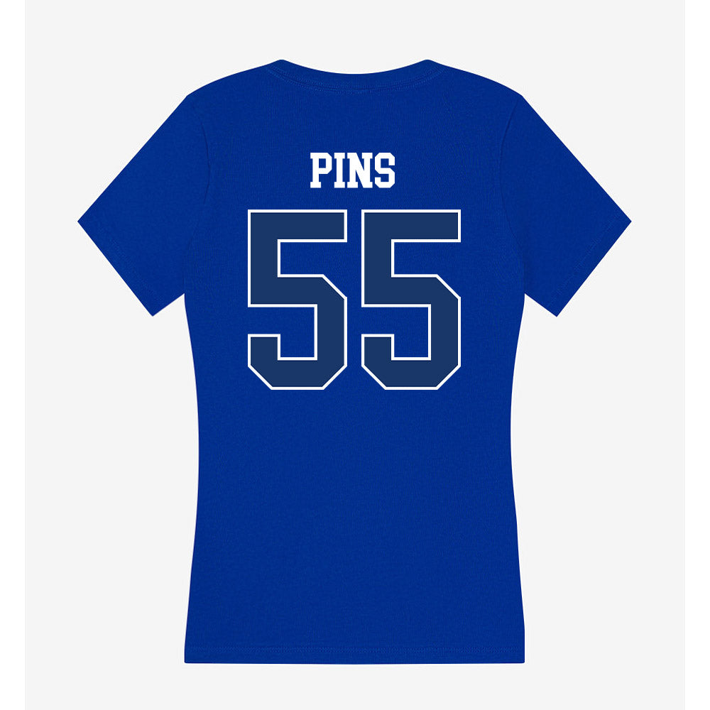 Drake - NCAA Football : Owen Pins - Women's V-Neck T-Shirt-1