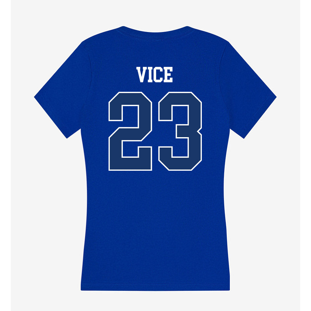 Drake - NCAA Women's Basketball : Quinn Vice - Women's V-Neck T-Shirt-1