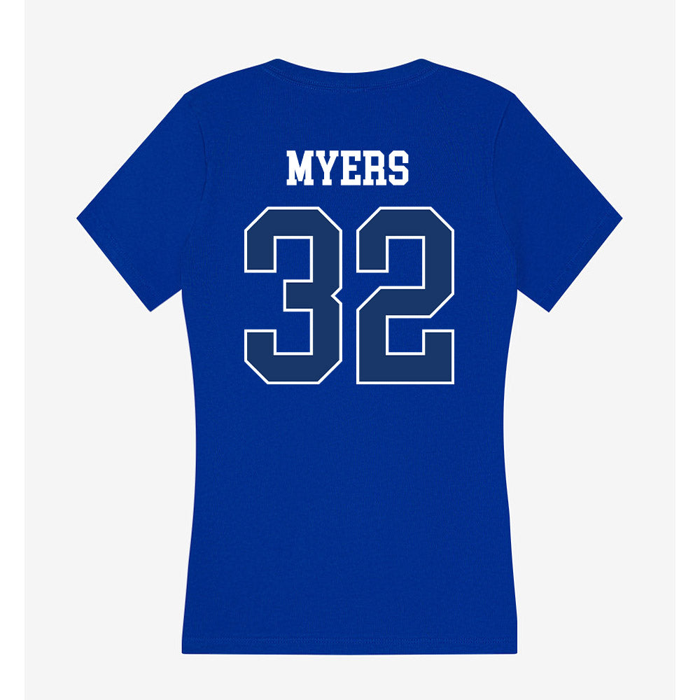 Drake - NCAA Women's Basketball : Allie Myers - Women's V-Neck T-Shirt-1