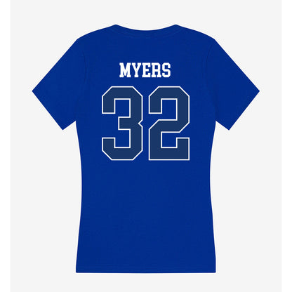 Drake - NCAA Women's Basketball : Allie Myers - Women's V-Neck T-Shirt-1