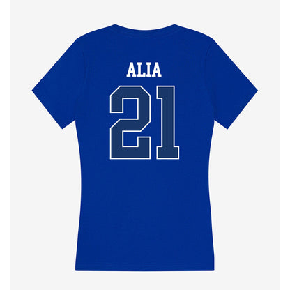 Drake - NCAA Men's Basketball : Andrew Alia - Women's V-Neck T-Shirt-1