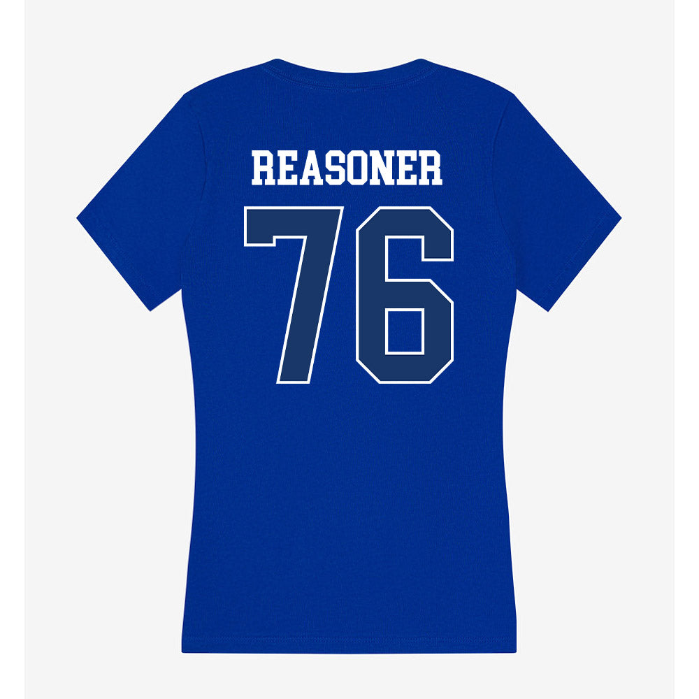 Drake - NCAA Football : Jackson Reasoner - Women's V-Neck T-Shirt-1
