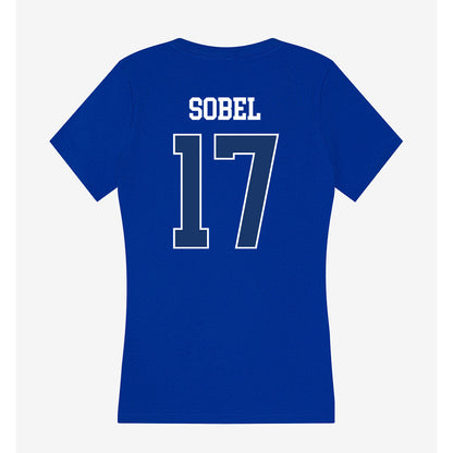 Drake - NCAA Women's Soccer : Ivy Sobel - Women's V-Neck T-Shirt-1