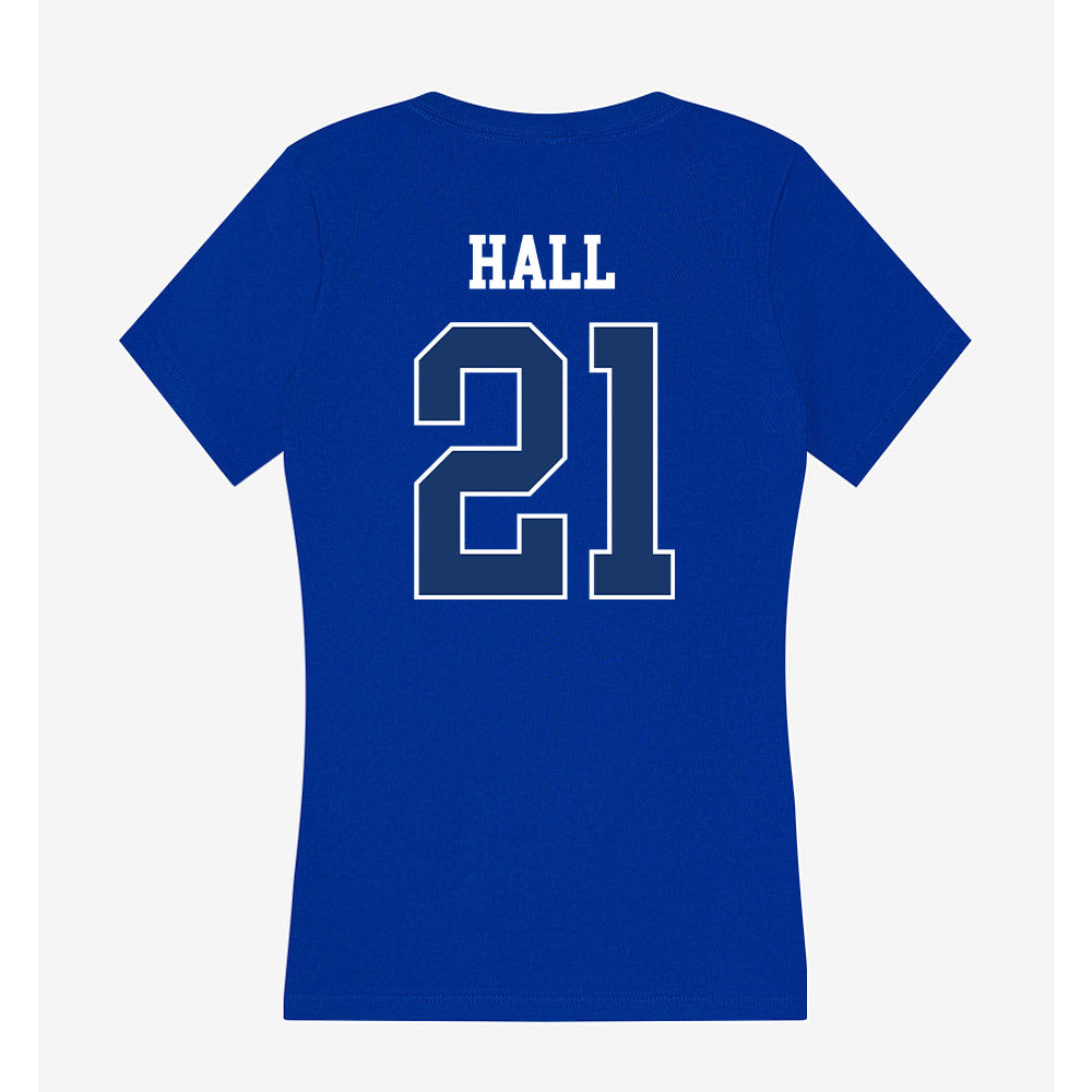 Drake - NCAA Women's Soccer : Ava Hall - Women's V-Neck T-Shirt-1