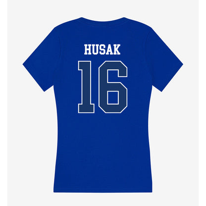 Drake - NCAA Softball : Ava Husak - Women's V-Neck T-Shirt-1
