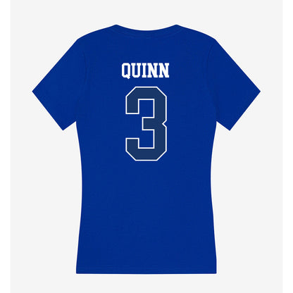 Drake - NCAA Men's Basketball : Jalen Quinn - Women's V-Neck T-Shirt-1