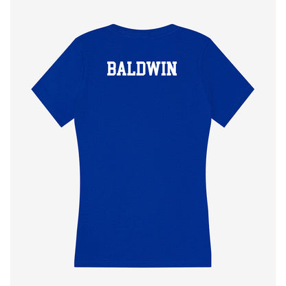 Drake - NCAA Men's Track & Field : Xavier Baldwin - Women's V-Neck T-Shirt-1