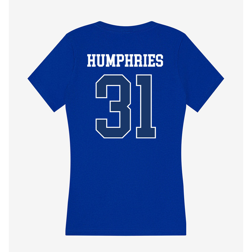 Drake - NCAA Football : Nicholas Humphries - Women's V-Neck T-Shirt-1
