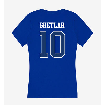Drake - NCAA Men's Basketball : Eli Shetlar - Women's V-Neck T-Shirt-1