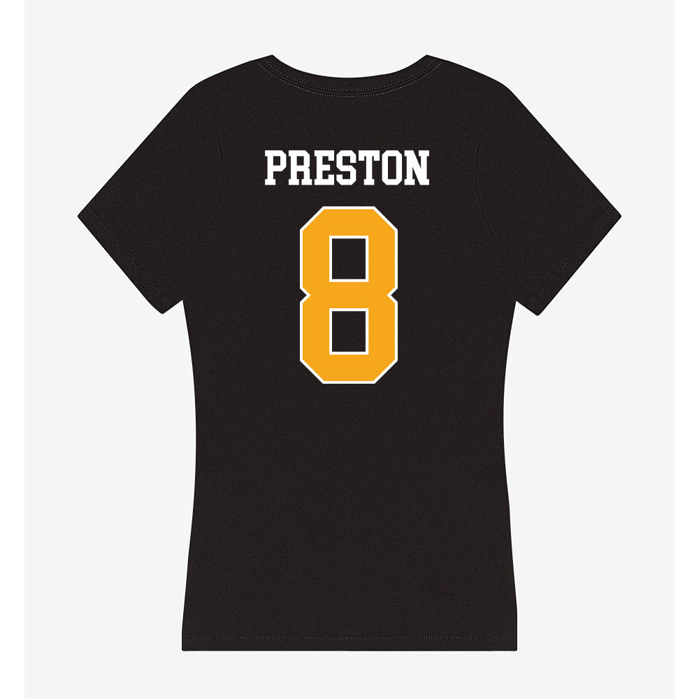 VCU - NCAA Women's Basketball : Daija Preston - Women's V-Neck T-Shirt-1