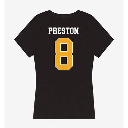 VCU - NCAA Women's Basketball : Daija Preston - Women's V-Neck T-Shirt-1