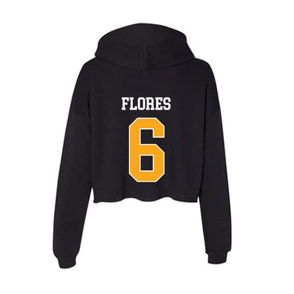 VCU - NCAA Baseball : Nick Flores - Women's Crop Fleece Hoodie-1