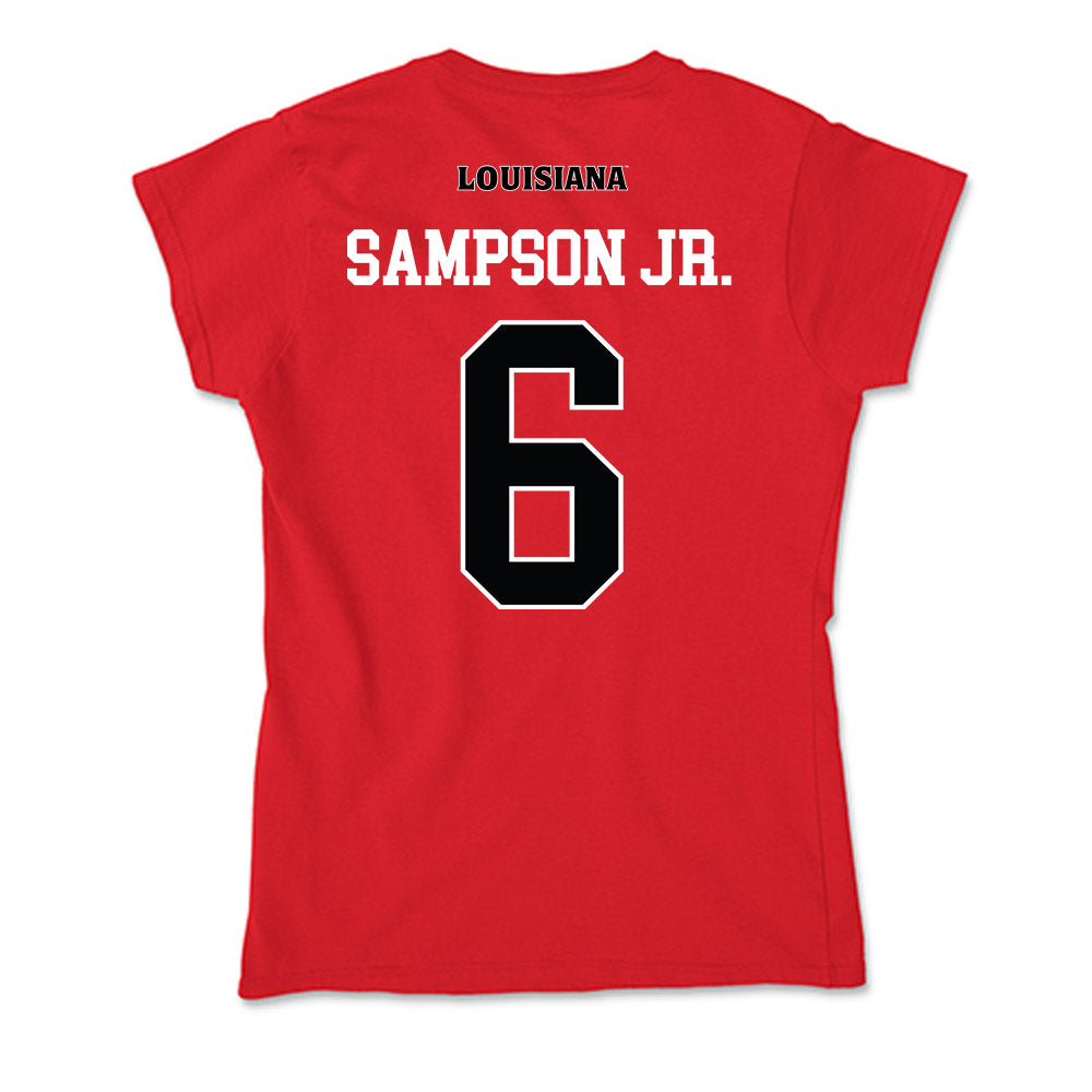 Louisiana - NCAA Football : Shelton Sampson Jr. - Soft Style Women’s T-Shirt-1