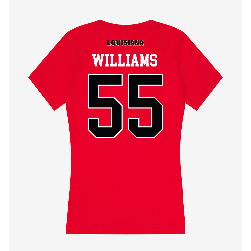 Louisiana - NCAA Football : Baylynn Williams - Women's V-Neck T-Shirt-1