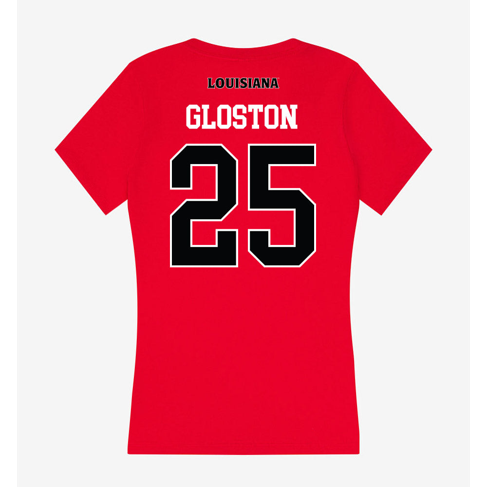 Louisiana - NCAA Football : Jayden Gloston - Women's V-Neck T-Shirt-1