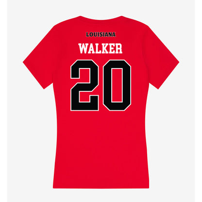 Louisiana - NCAA Football : Braylon Walker - Women's V-Neck T-Shirt-1