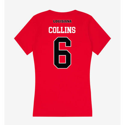Louisiana - NCAA Baseball : Mark Collins - Women's V-Neck T-Shirt-1