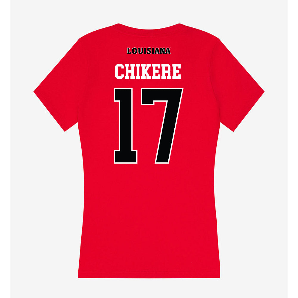 Louisiana - NCAA Football : Tito Chikere - Women's V-Neck T-Shirt-1