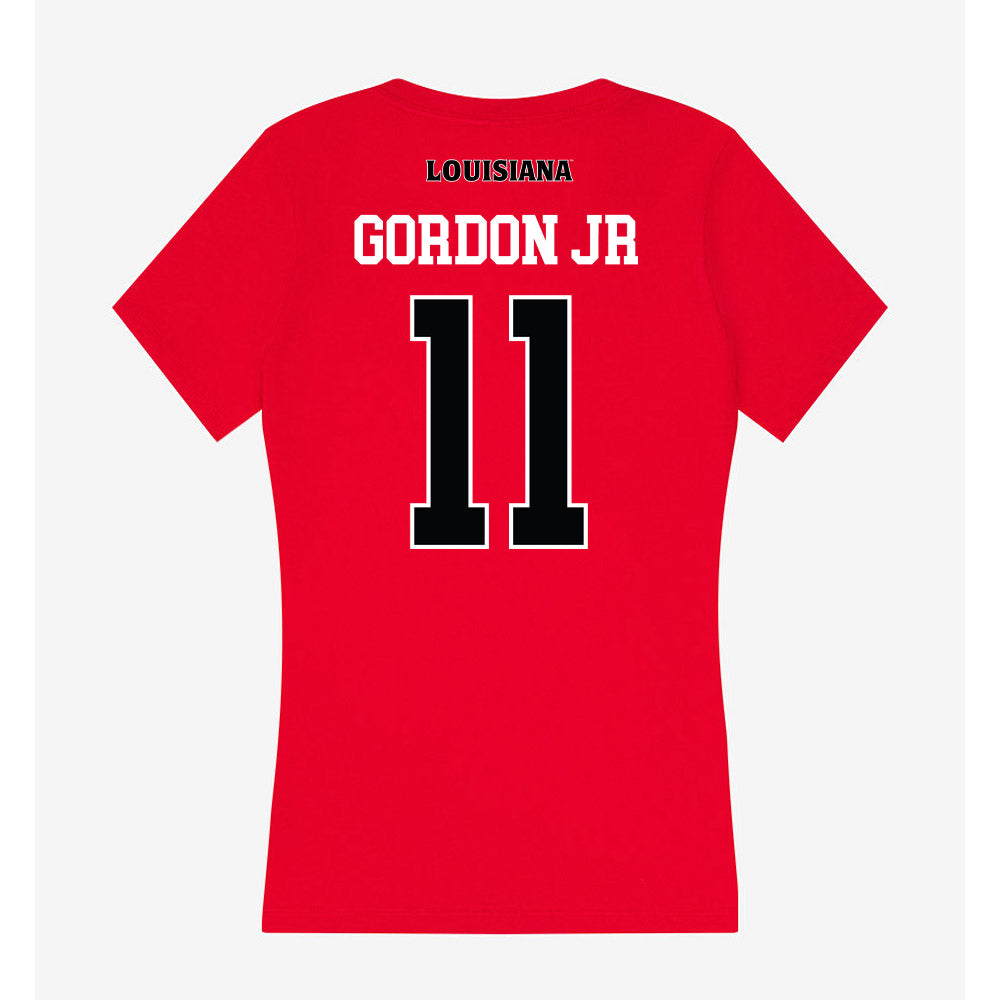 Louisiana - NCAA Football : Brent Gordon jr - Women's V-Neck T-Shirt-1