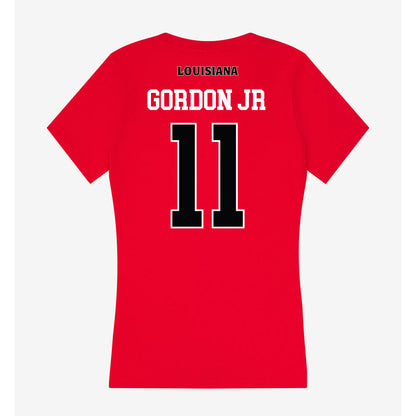 Louisiana - NCAA Football : Brent Gordon jr - Women's V-Neck T-Shirt-1