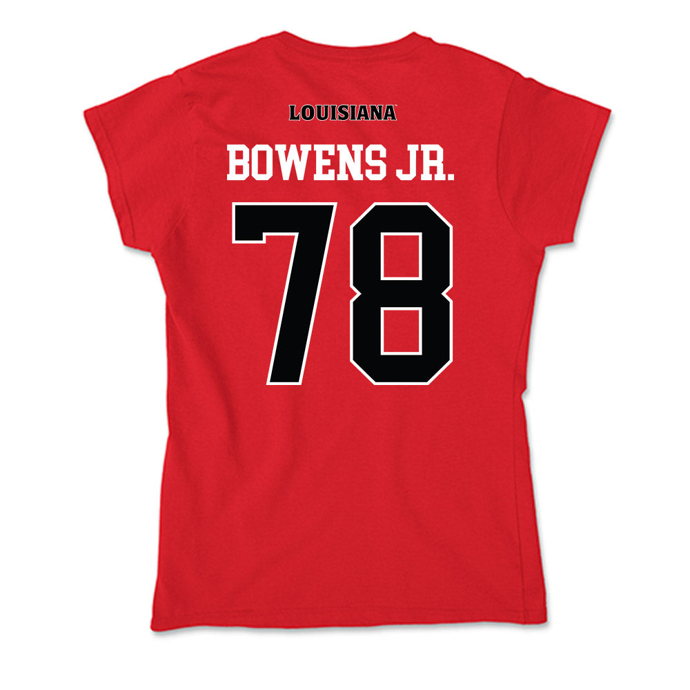 Louisiana - NCAA Football : Michael Bowens Jr. - Soft Style Women’s T-Shirt-1