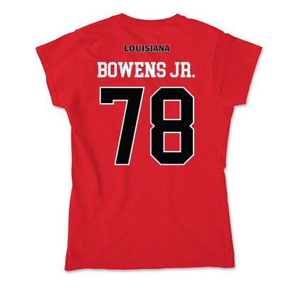 Louisiana - NCAA Football : Michael Bowens Jr. - Soft Style Women’s T-Shirt-1