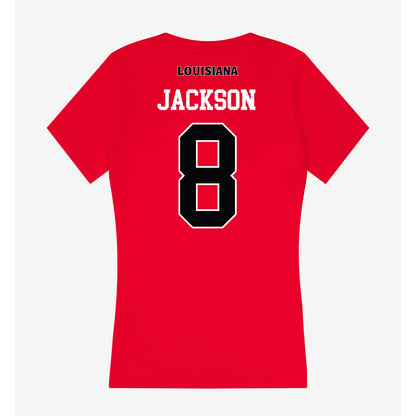 Louisiana - NCAA Football : Kody Jackson - Women's V-Neck T-Shirt-1