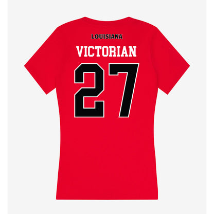 Louisiana - NCAA Baseball : Landon Victorian - Women's V-Neck T-Shirt-1