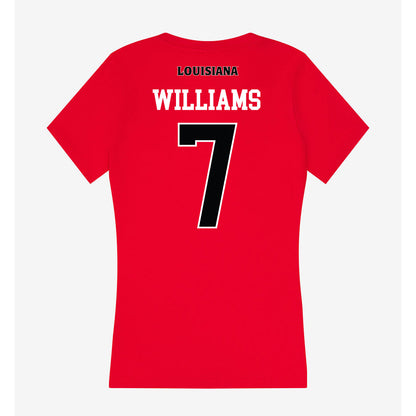 Louisiana - NCAA Softball : Dayzja Williams - Women's V-Neck T-Shirt-1