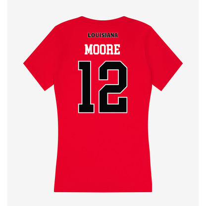Louisiana - NCAA Women's Soccer : Sophia Moore - Women's V-Neck T-Shirt-1