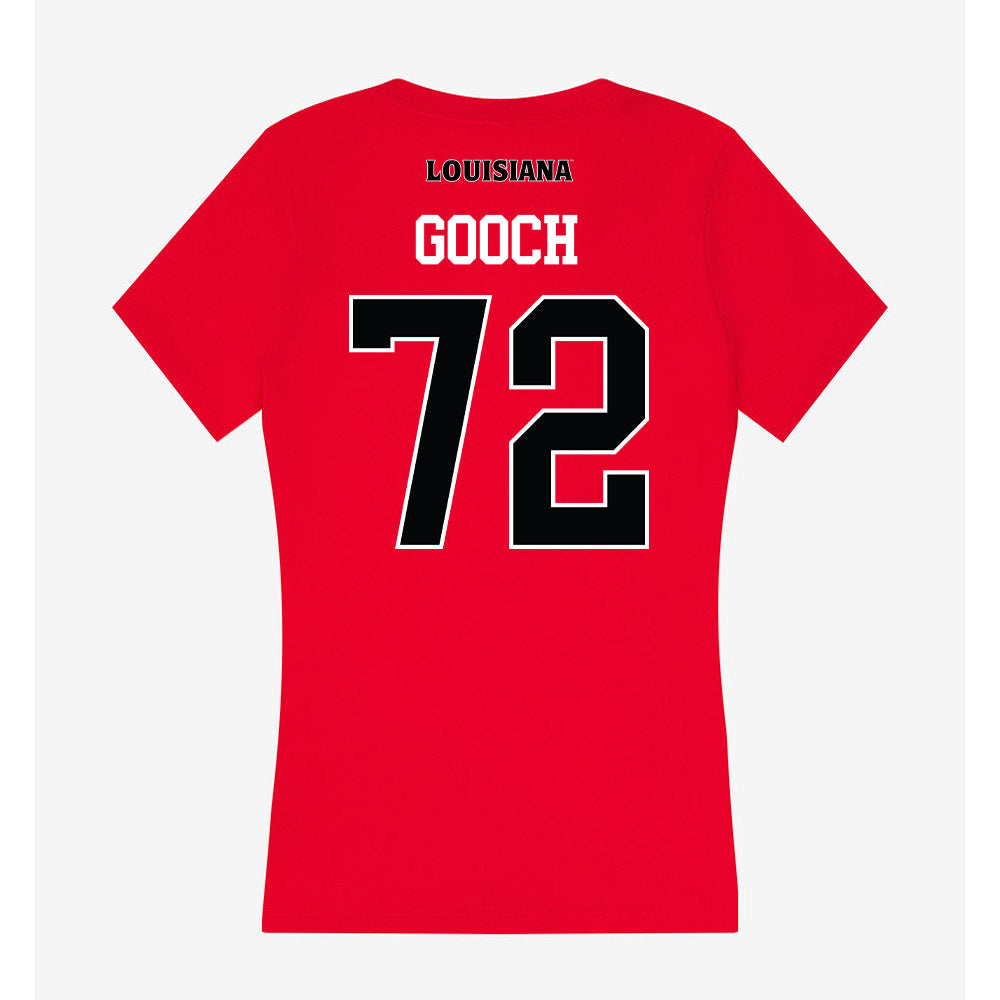 Louisiana - NCAA Football : J'Marion Gooch - Women's V-Neck T-Shirt-1
