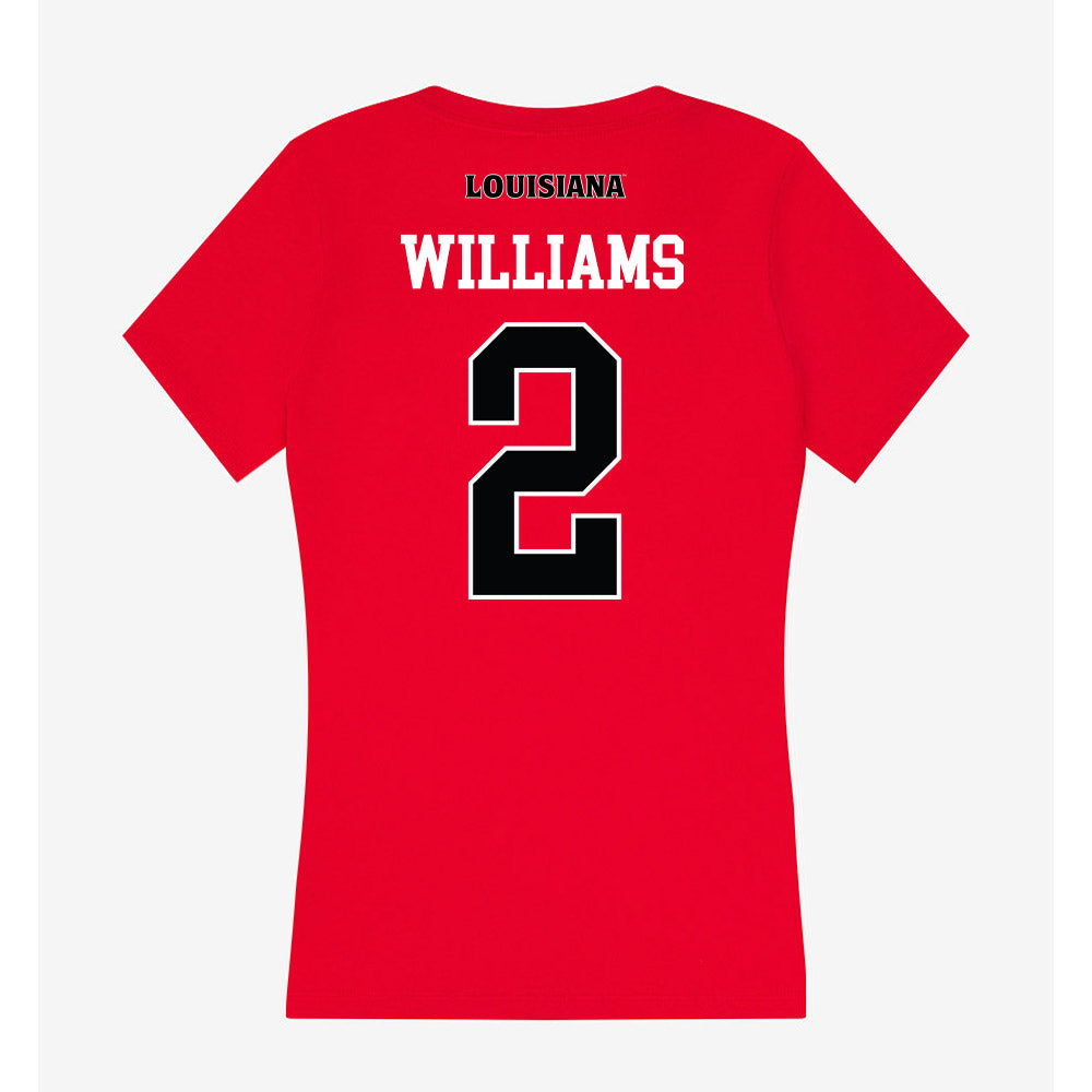 Louisiana - NCAA Football : Ashley Williams - Women's V-Neck T-Shirt-1