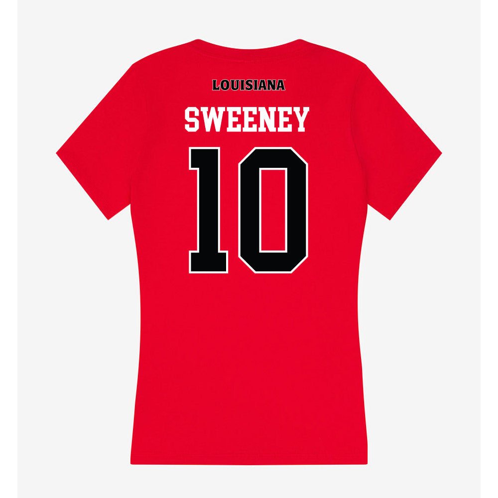 Louisiana - NCAA Women's Volleyball : Grace Sweeney - Women's V-Neck T-Shirt-1