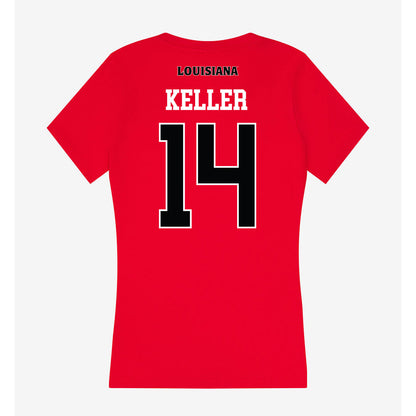 Louisiana - NCAA Men's Basketball : Jamyron Keller - Women's V-Neck T-Shirt-1