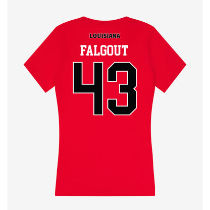 Louisiana - NCAA Football : Aiden Falgout - Women's V-Neck T-Shirt-1