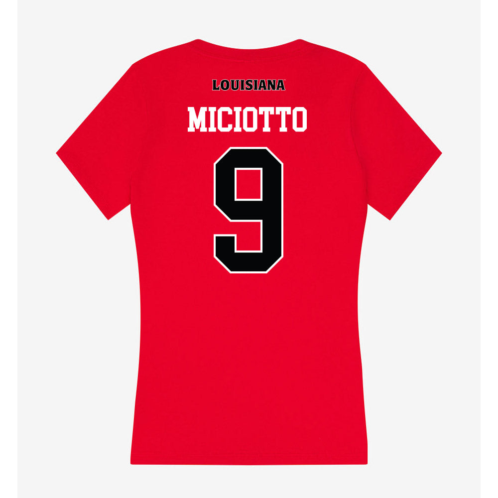 Louisiana - NCAA Women's Volleyball : Rhyan Miciotto - Women's V-Neck T-Shirt-1