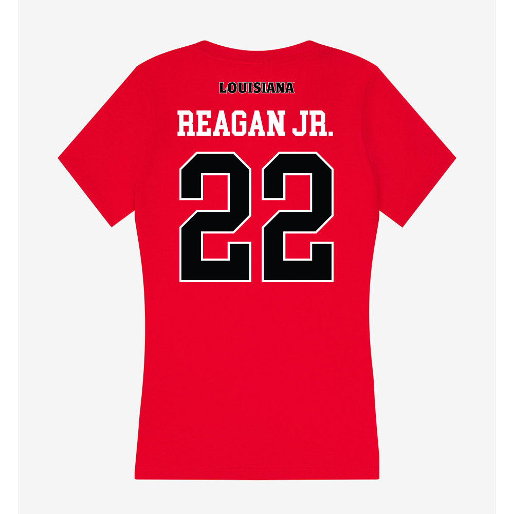 Louisiana - NCAA Football : Anthony Reagan Jr. - Women's V-Neck T-Shirt-1