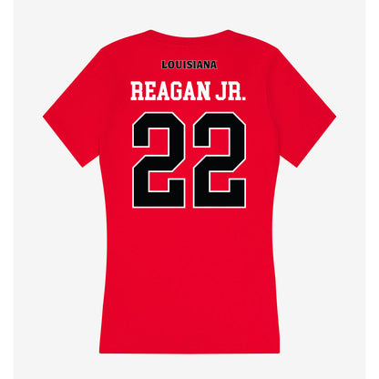 Louisiana - NCAA Football : Anthony Reagan Jr. - Women's V-Neck T-Shirt-1