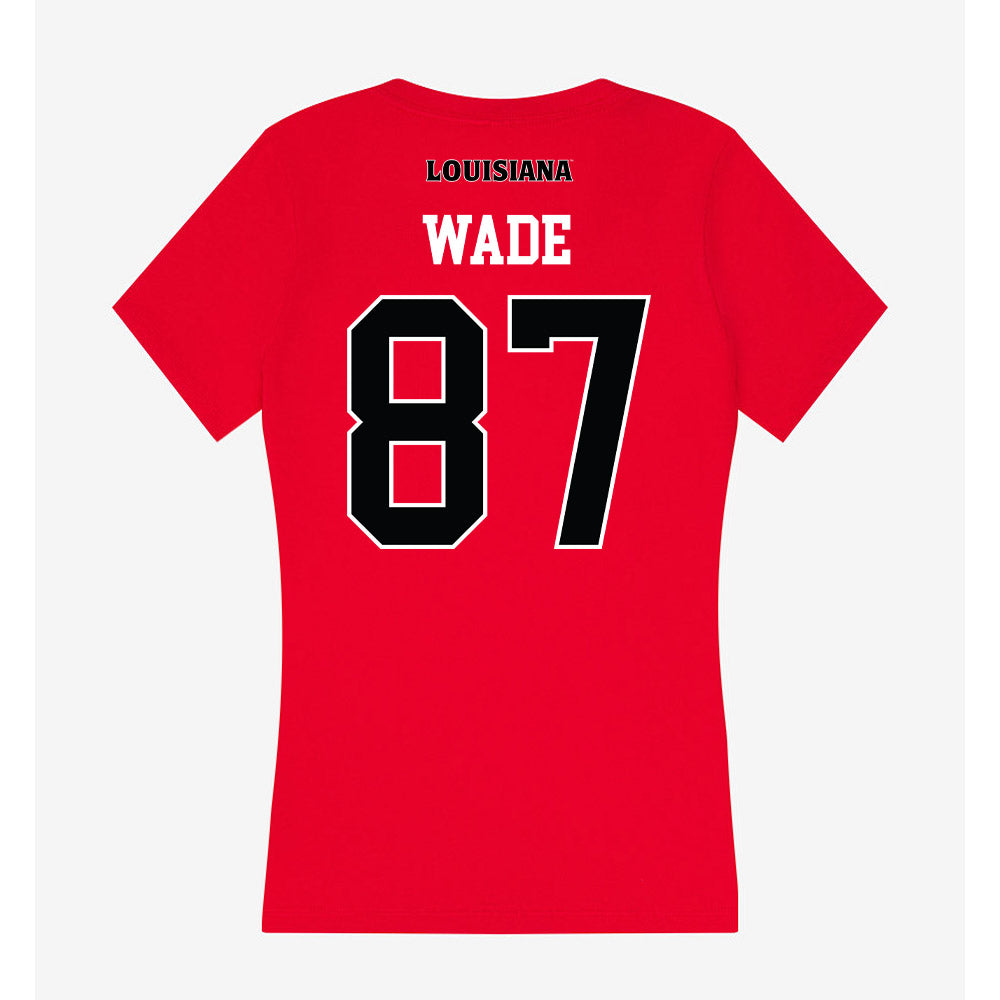 Louisiana - NCAA Football : KeDarius Wade - Women's V-Neck T-Shirt-1