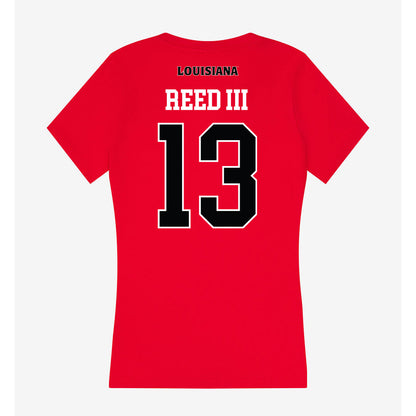 Louisiana - NCAA Football : Curley Reed III - Women's V-Neck T-Shirt-1
