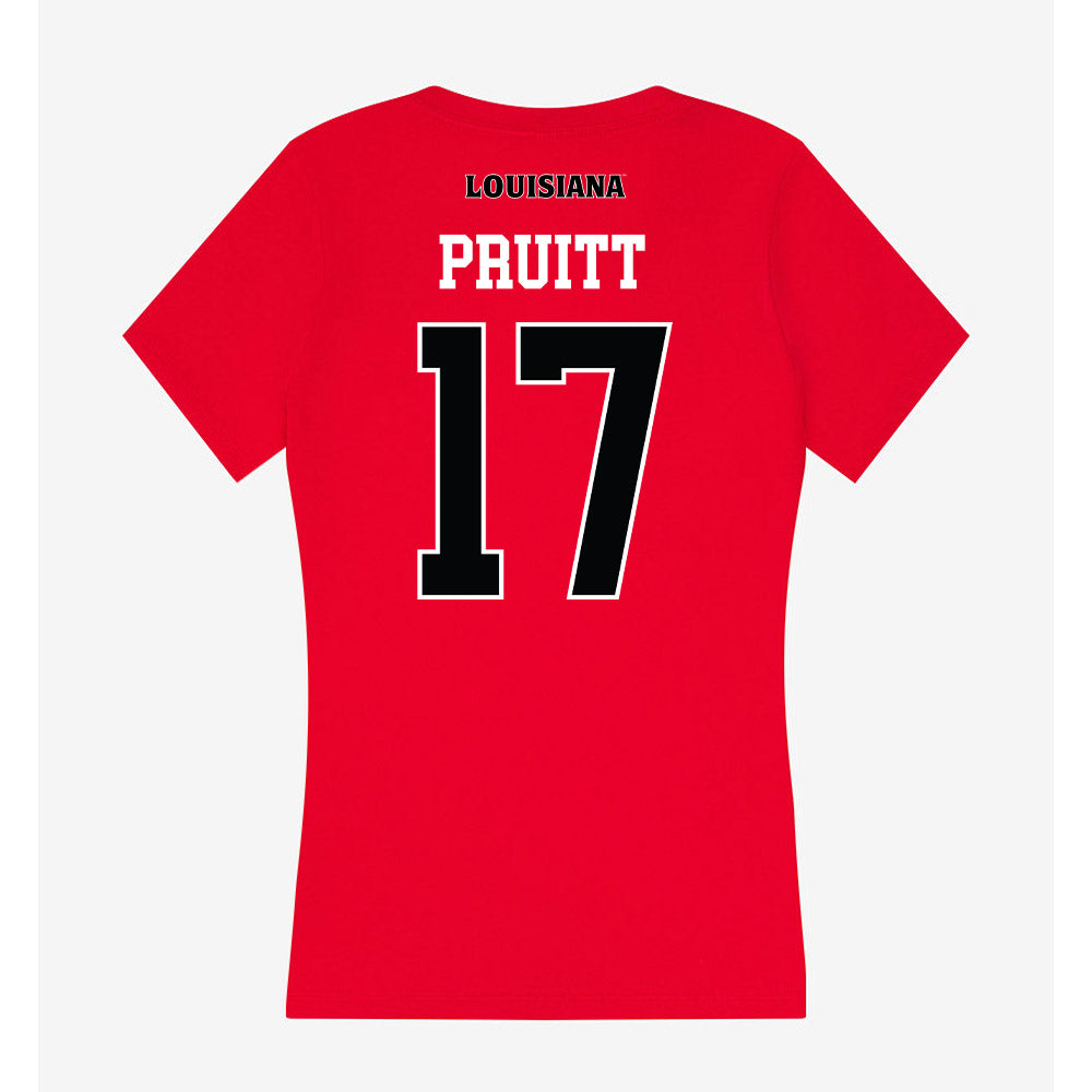 Louisiana - NCAA Baseball : Sawyer Pruitt - Women's V-Neck T-Shirt-1