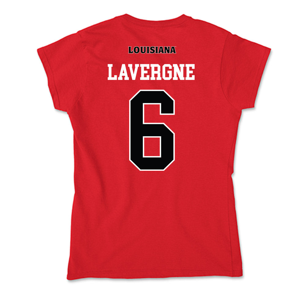 Louisiana - NCAA Men's Basketball : Devion Lavergne - Soft Style Women’s T-Shirt-1