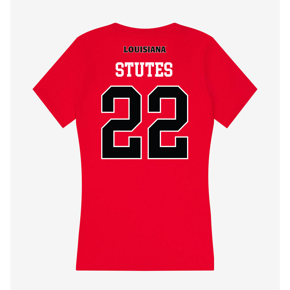 Louisiana - NCAA Softball : Kennedy Stutes - Women's V-Neck T-Shirt-1