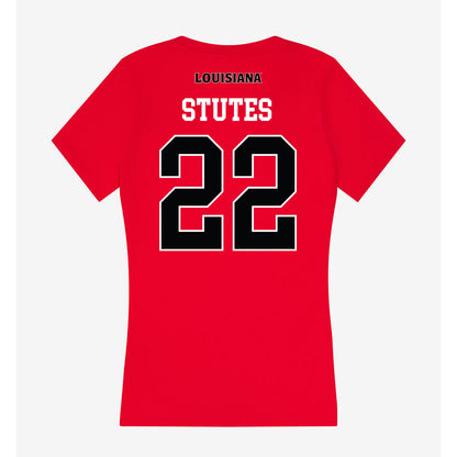 Louisiana - NCAA Softball : Kennedy Stutes - Women's V-Neck T-Shirt-1