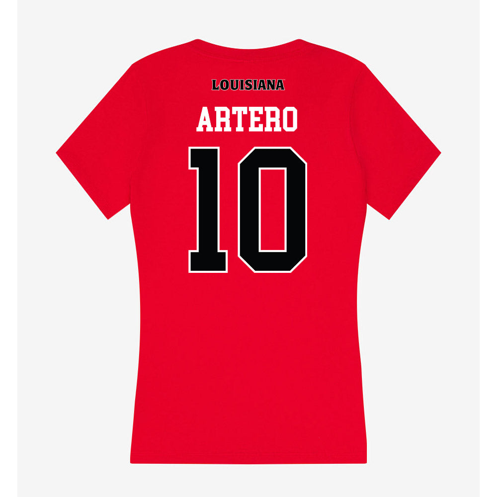 Louisiana - NCAA Women's Basketball : Marina Artero - Women's V-Neck T-Shirt-1