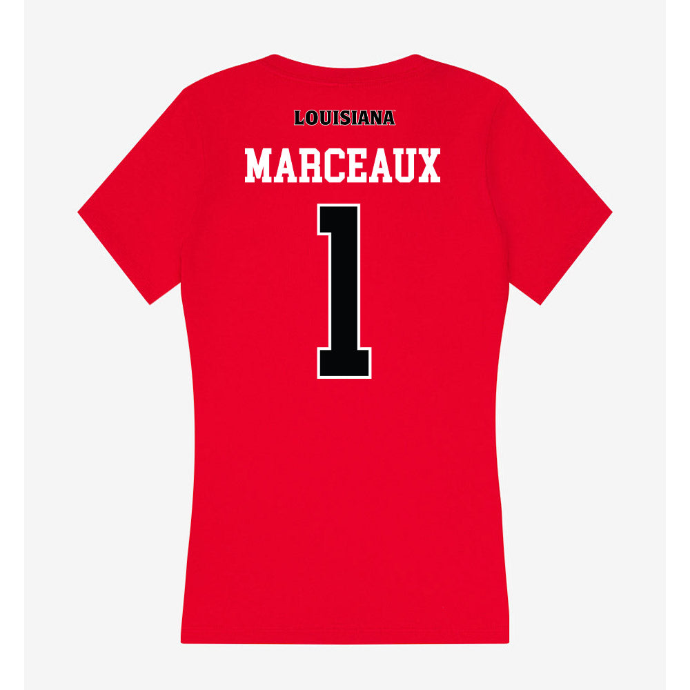 Louisiana - NCAA Softball : Kennedy Marceaux - Women's V-Neck T-Shirt-1
