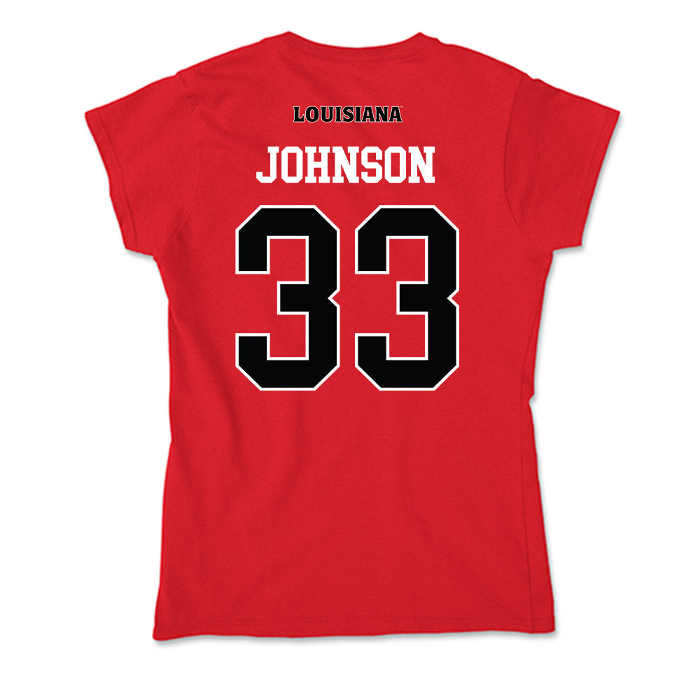 Louisiana - NCAA Softball : Natalie Johnson - Soft Style Women’s T-Shirt-1