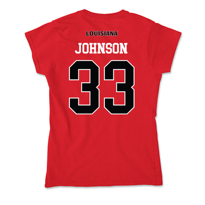 Louisiana - NCAA Softball : Natalie Johnson - Soft Style Women’s T-Shirt-1